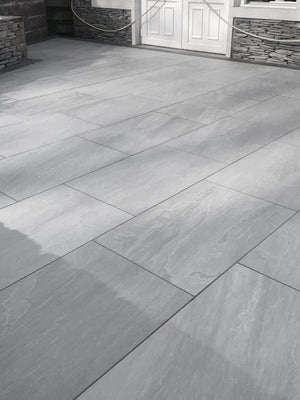 Kandla™ | Grey Stone Effect Porcelain Paving Tiles (60x60x2cm)  Paving Stock   