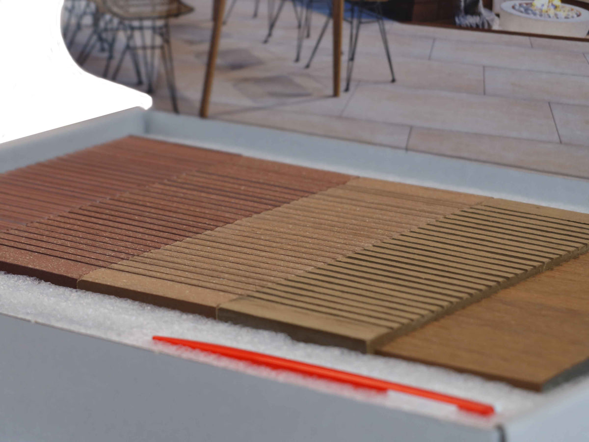 Decking Sample Box All Light Brown Colours | Composite Decking Samples Box