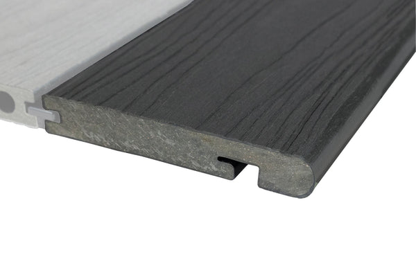 Luxxe™ | Black Woodgrain Composite Decking Bullnose Edge Board (3m length) Edge Board 57.1252   