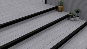 Luxxe™ | Woodgrain Composite Decking Corner Trim (3m length) | Dark Grey