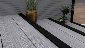 Luxxe™ | Woodgrain Composite Decking Corner Trim (3m length) | Dark Grey