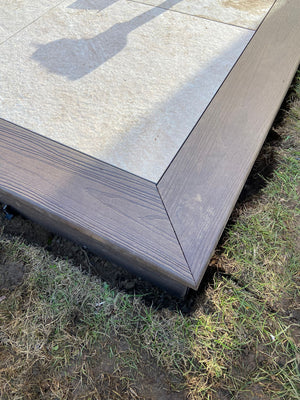 Luxxe™ | Dark Brown Woodgrain Composite Decking Bullnose Edge Board (3m length) Edge Board 57.125   
