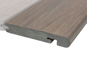 Luxxe™ | Woodgrain Composite Decking Bullnose Edge Board (3m length) | Dark Brown