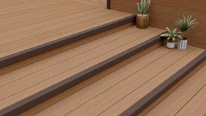 Luxxe™ | Woodgrain Composite Decking Corner Trim (3m length) | Dark Brown