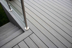 Luxxe™ | Light Grey Woodgrain Composite Decking Board (3m length) Woodgrain Decking Ryno Group   