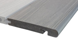 Luxxe™ | Light Grey Woodgrain Composite Decking Bullnose Edge Board (3m length)