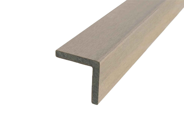 Luxxe™ | Woodgrain Composite Decking Corner Trim (3.6m length) | Natural Grey
