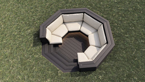 Luxxe™ Round Sunken Seating Area | Black