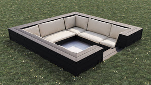 Luxxe™ Square Sunken Seating Area | Black