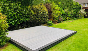 Luxxe™ Woodgrain Composite Decking and Subframe Pack 4m x 4m (16sqm)  Ryno Group Light Grey  