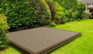Luxxe™ Woodgrain Composite Decking and Subframe Pack 4m x 4m (16sqm)  Ryno Group Natural Grey  