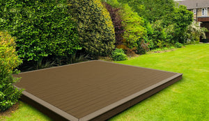 Luxxe™ Woodgrain Composite Decking and Subframe Pack 4m x 4m (16sqm)  Ryno Group Natural Brown  
