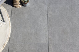 Lyme™ | Dark Grey Stone Effect Porcelain Paving Tiles (60x90x2cm)