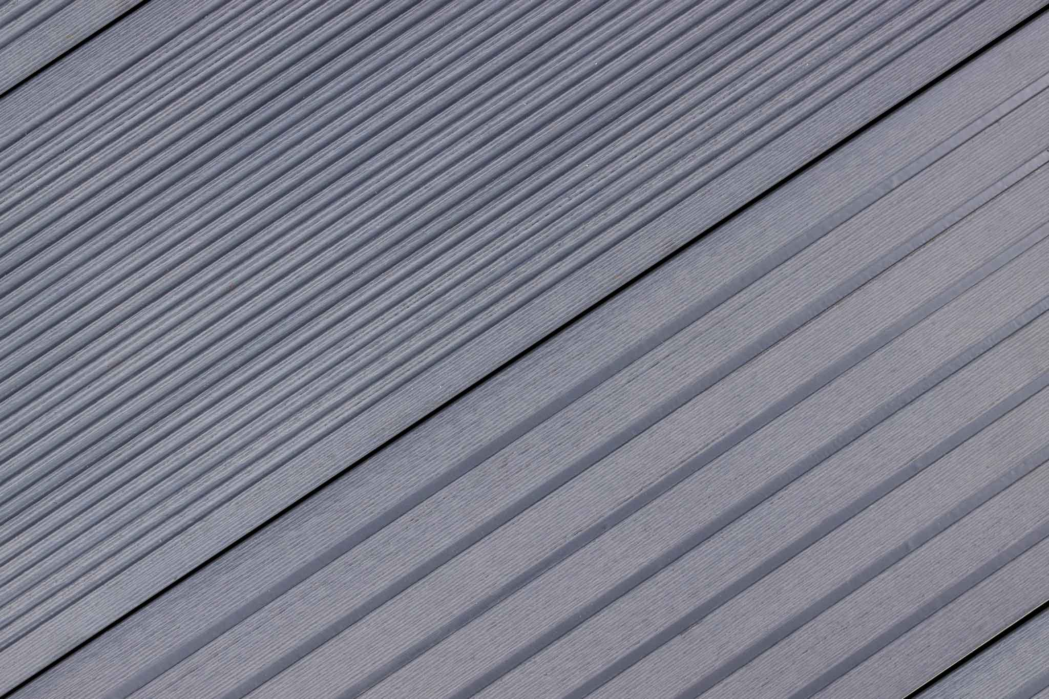 NaturaPlus™ | Light Grey Grooved Composite Decking Board (3m length)