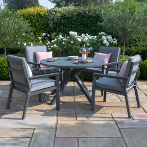 New York 4 Seat Round Dining Set
 | Grey  Maze   