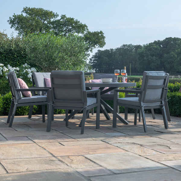 New York 6 Seat Round Dining Set
 | Grey  Maze   