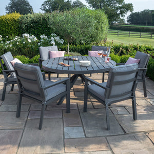 New York 6 Seat Round Dining Set
 | Grey  Maze   