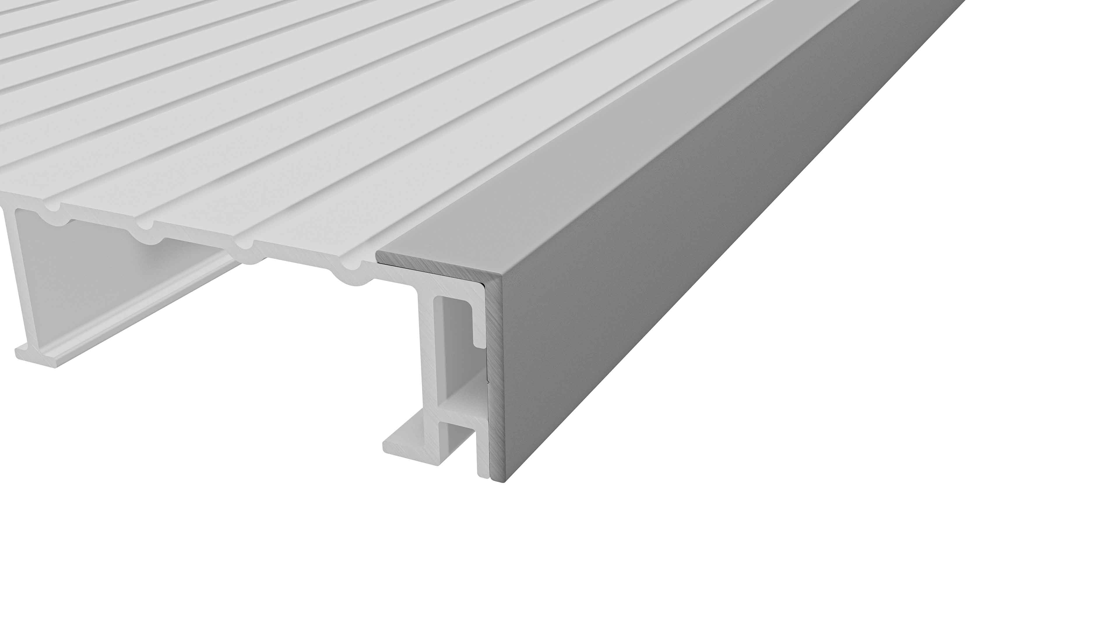 Non-combustible L-profile finishing trim (3m) | RAL 7037 Dusty Grey