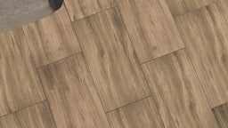 Orton™ | Dark Brown Wood Effect Porcelain Paving Tiles (45x90x2cm)