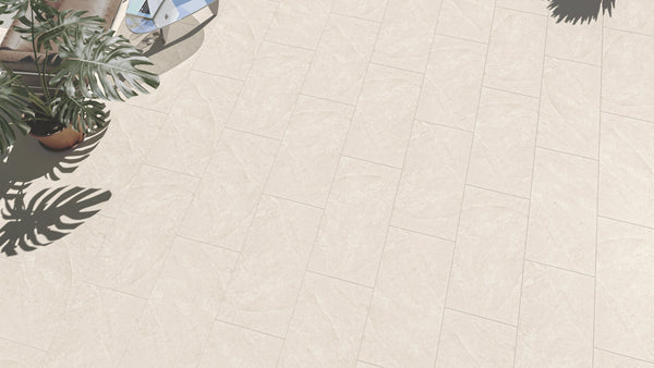 Overland™ | Beige Stone Effect Porcelain Paving Tiles (60x120x2cm)  Tilespace   