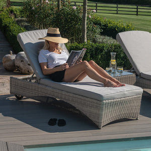 Oxford 3pc Sunlounger Set | Light Grey  Maze   