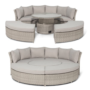 Oxford Lifestyle Suite (with Glass Top) | Light Grey  Maze   