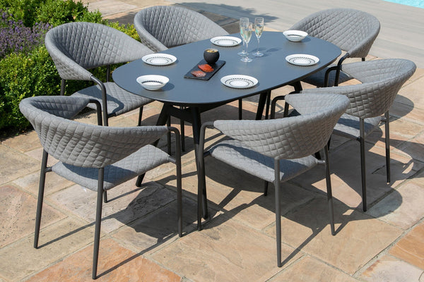 Pebble 6 Seat Oval Dining Set | Flanelle  Maze   