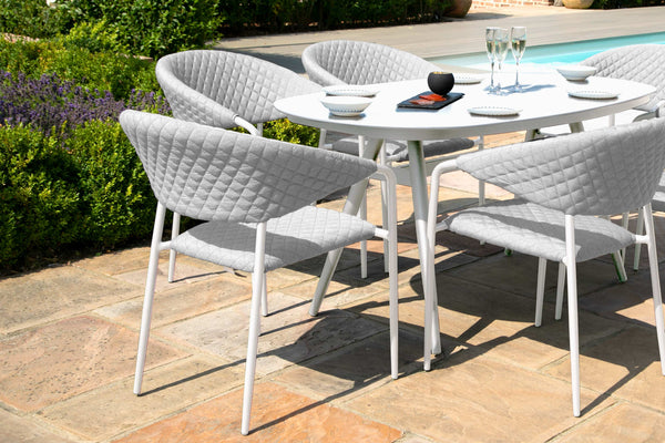 Pebble 6 Seat Oval Dining Set | Lead Chine  Maze   