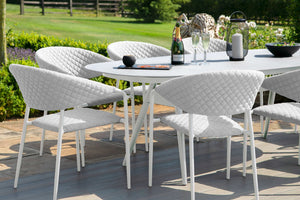 Pebble 8 Seat Oval Dining Set | Lead Chine  Maze   