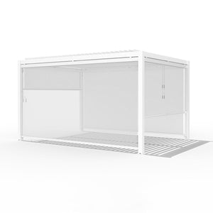 Pergola Aluminium Square 30x40 with 4 Drop Sides | White