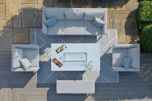 Pulse 3 Seat Sofa Dining Set with Fire Pit | Lead Chine  Maze   