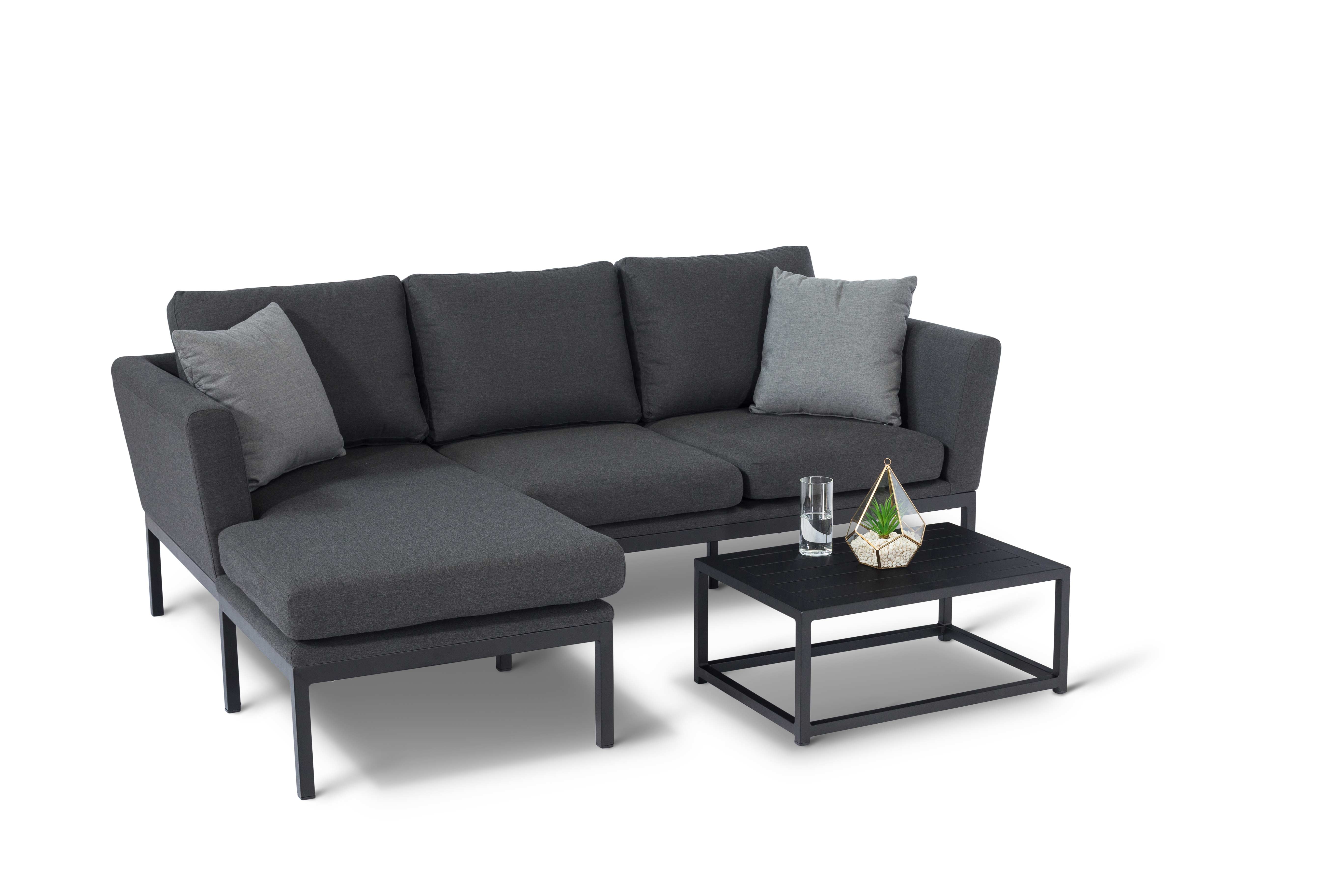 Pulse Chaise Sofa Set | Charcoal