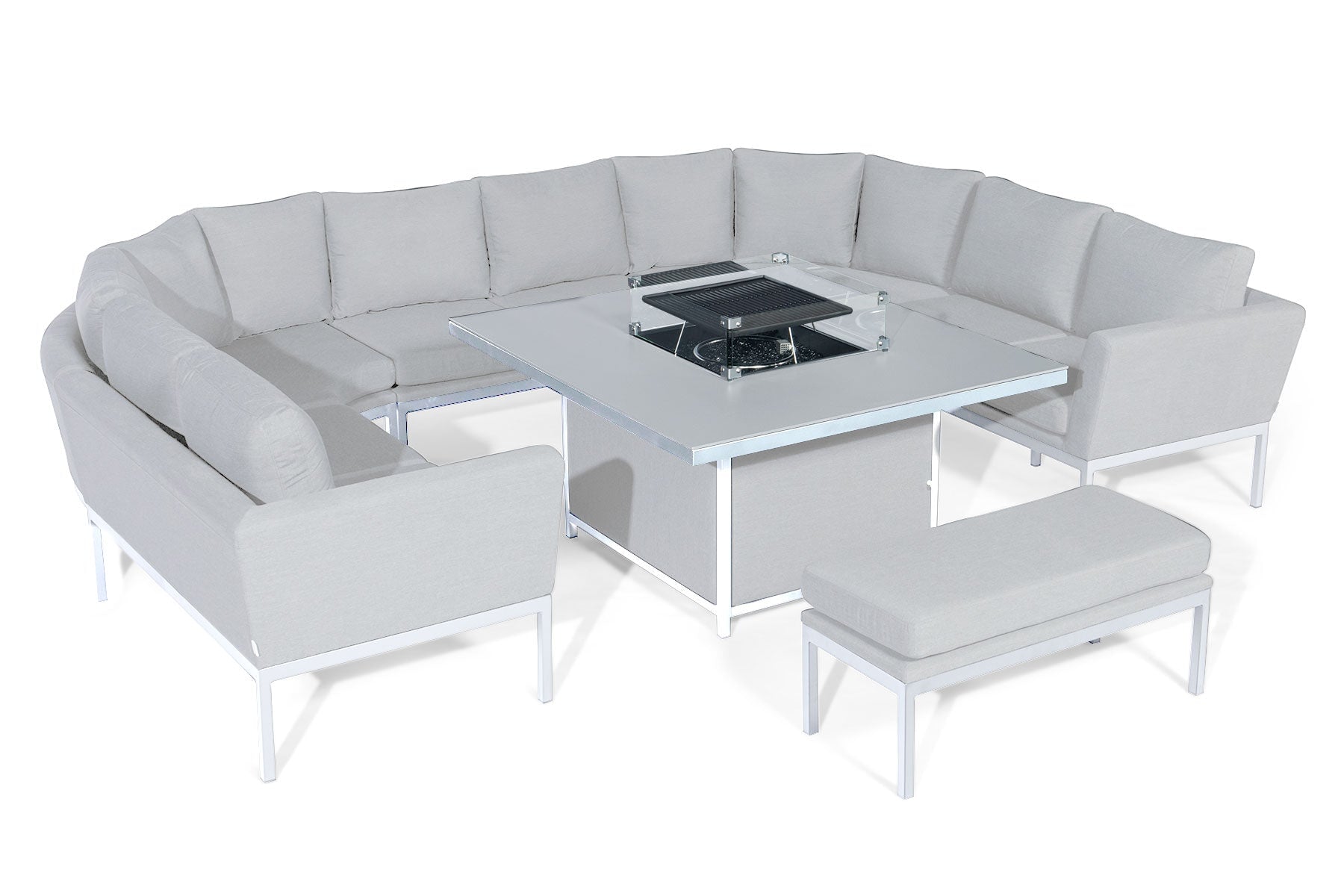 Pulse U Shape Dining Set with Fire Pit | Lead Chine