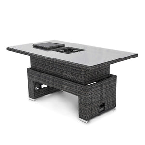 Rising Table with Ice Bucket | Grey | Flat Weave