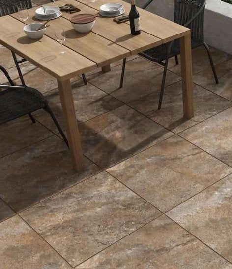 Rocksey™  | Brown Stone Effect Porcelain Paving Tiles (60x90x2cm)  MPG Stone   