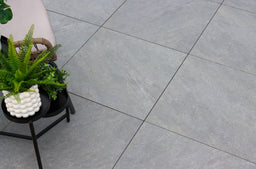 Rocksey™ | Grey Stone Effect Porcelain Paving Tiles (60x60x2cm)