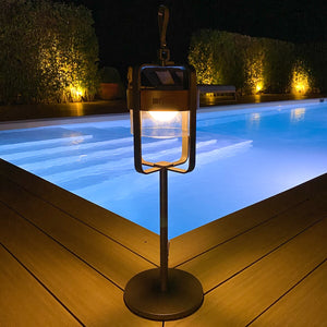 Satellite Small Solar Light With Stand | Charcoal  Maze   