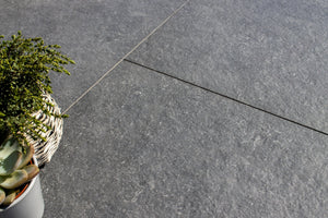 Stone Effect Porcelain Paving and Subframe Pack 3.6m x 3.6m (12.96sqm)  Tile Space Caithness Stone | 60 x 90cm | Black  
