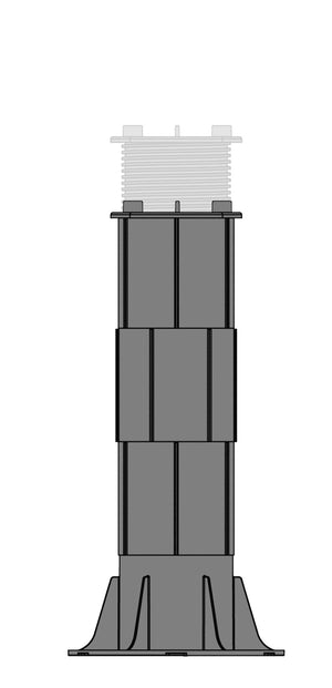 Tectonic® Adjustable Paving Pedestal (2mm Joint) Paving Support OVAEDA® Composite Decking & Porcelain Paving 410-480mm  