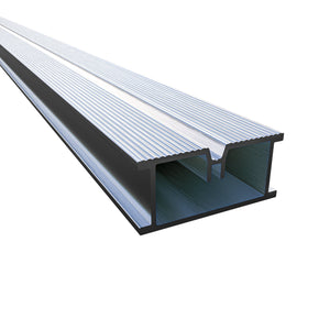 Tectonic® Aluminium Decking Subframe Joist (3.6m length) Decking Fixing OVAEDA® Composite Decking & Porcelain Paving 22mm Silver 