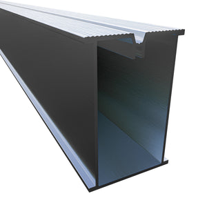 Tectonic® Aluminium Decking Subframe Joist (3.6m length) Decking Fixing OVAEDA® Composite Decking & Porcelain Paving 72mm Silver 