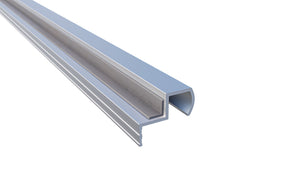 Tectonic® Aluminium Paving Subframe Termination Profile Mill Finish with Rubber Strips (3.6m length)  OVAEDA® Composite Decking & Porcelain Paving   