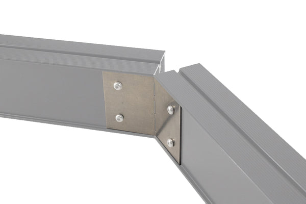 Tectonic® Aluminium Subframe 135 Degree Connector Decking Fixing OVAEDA® Composite Decking & Porcelain Paving   