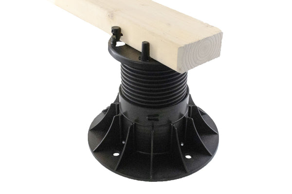 Tectonic® Self-Levelling Adjustable Decking Pedestal for Timber Joist Decking Fixing OVAEDA® Composite Decking & Porcelain Paving   