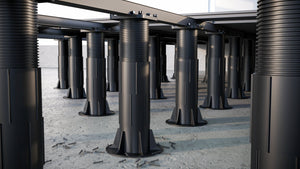 Tectonic® Self-Levelling Adjustable Pedestal for Aluminium Joist  OVAEDA® Composite Decking & Porcelain Paving   