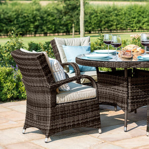 Texas 4 Seat Round Dining Set | Brown  Maze   