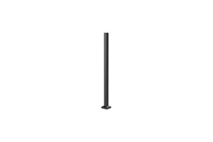 Traditional Balustrade 50mm Bolt-Down Mid Post with Base Cover Plate 1155mm | Black  FH Brundle   
