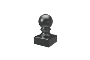 Traditional Balustrade 50mm Post Ball Cap | Black  FH Brundle   