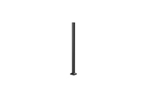 Traditional Balustrade 75mm Bolt-Down Mid Post with Base Cover Plate 1155mm | Black  FH Brundle   