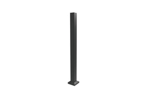 Traditional Balustrade 75mm Bolt-Down Post with Base Cover Plate 1155mm | Black  FH Brundle   
